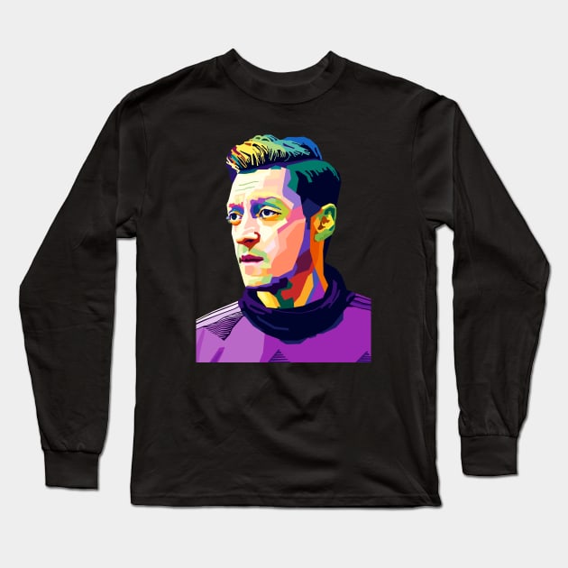 Mesut Ozil Wpap Pop Art Long Sleeve T-Shirt by Pure Touch